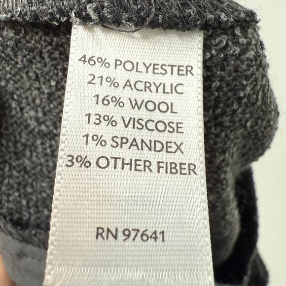 NWT J.Jill Tweed Wool Blend Crop Pants Womens 2P Charcoal Gray Office - Picture 7 of 8